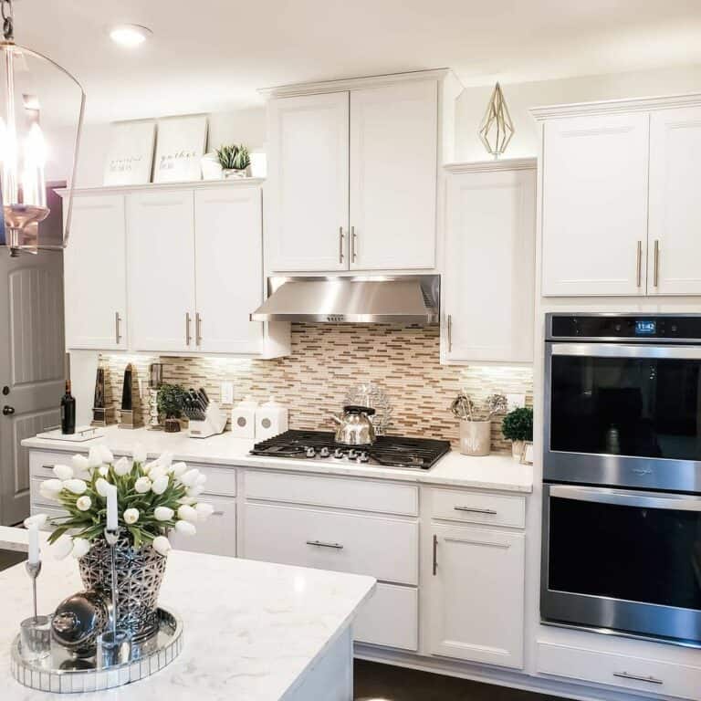 Kitchens With Stainless Steel Appliances and White Cabinets