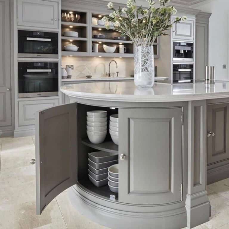 21 Gray Kitchen Cabinets with White Countertops for a Chic and ...