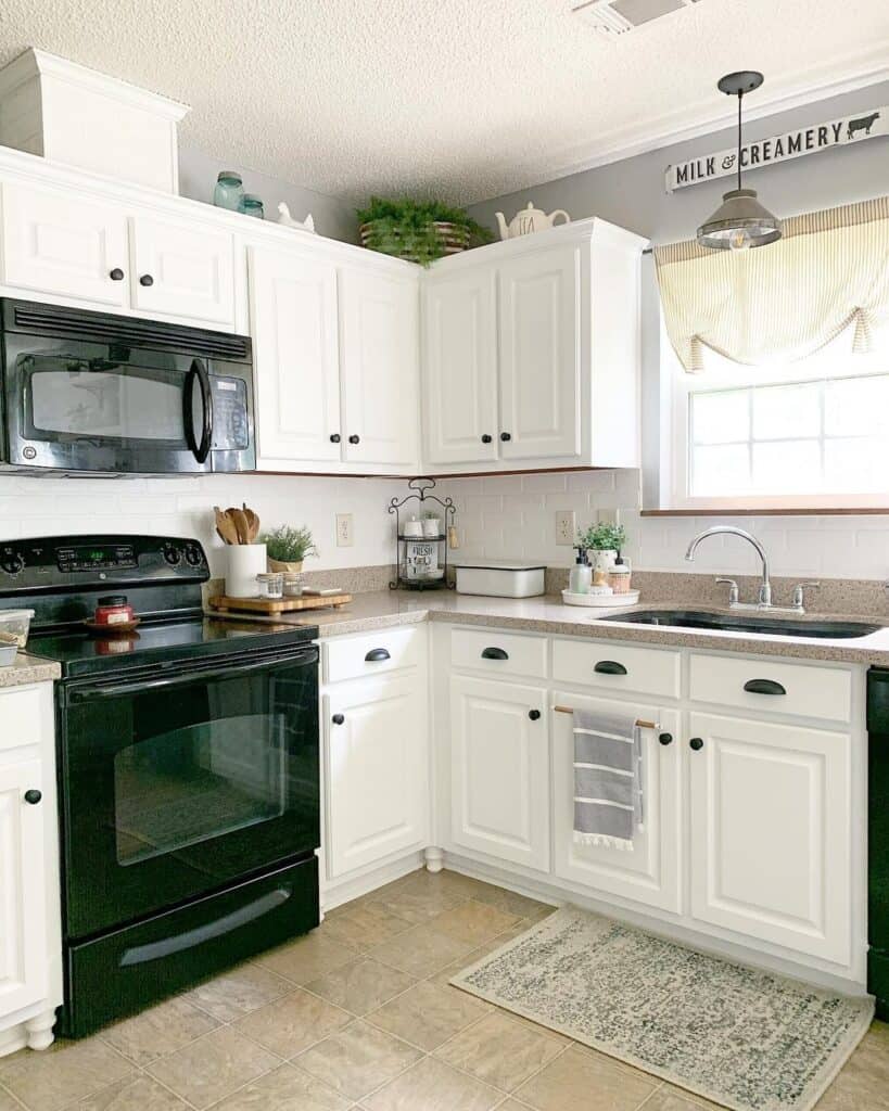 Stylish White Kitchen Black Cooker: Modern Design Ideas & Tips