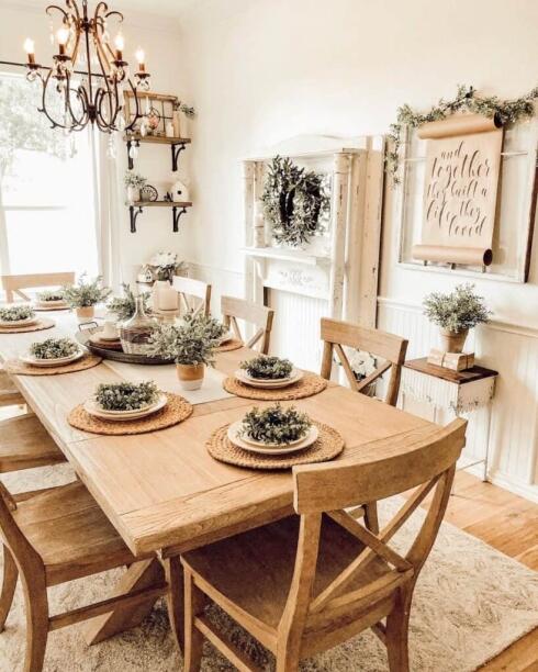 36 Farmhouse Dining Table and Chairs Ideas for a Charming Dining Room ...