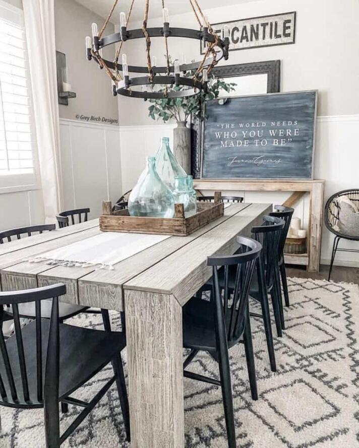 36 Farmhouse Dining Table and Chairs Ideas for a Charming Dining Room ...