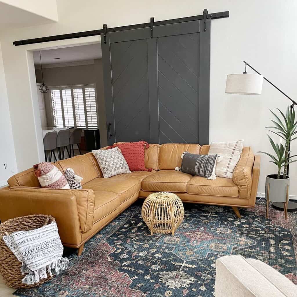 24 Brown Leather Couch Living Rooms That Look So Comfy