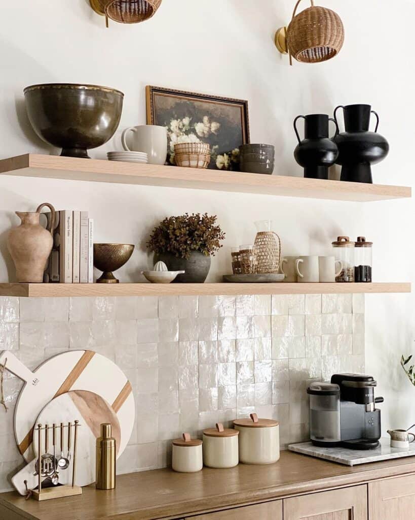 22 Oak Floating Shelves to Lighten Up Your Home