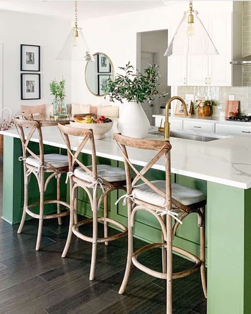 Elevate Your Kitchen with Green Kitchen Island Chairs