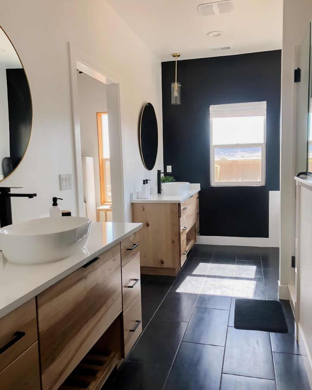 26 Dark Tile Floor Bathroom Ideas That Stand Out