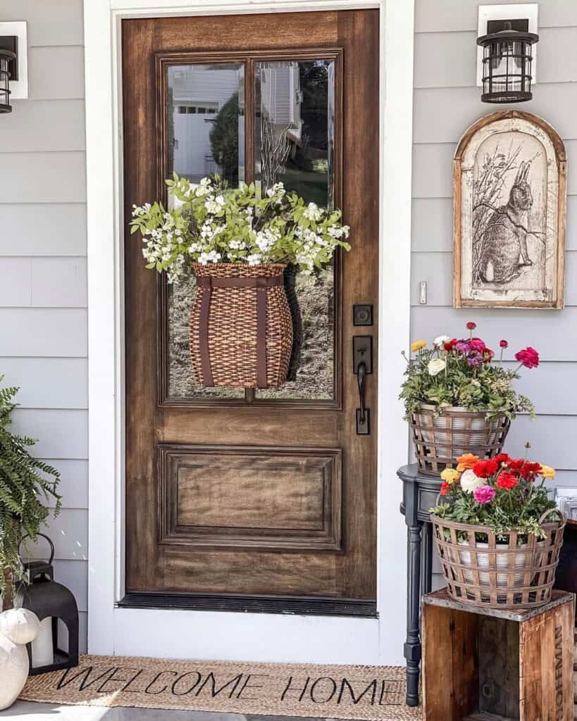 30 Charming Door Baskets for a Decorative Touch
