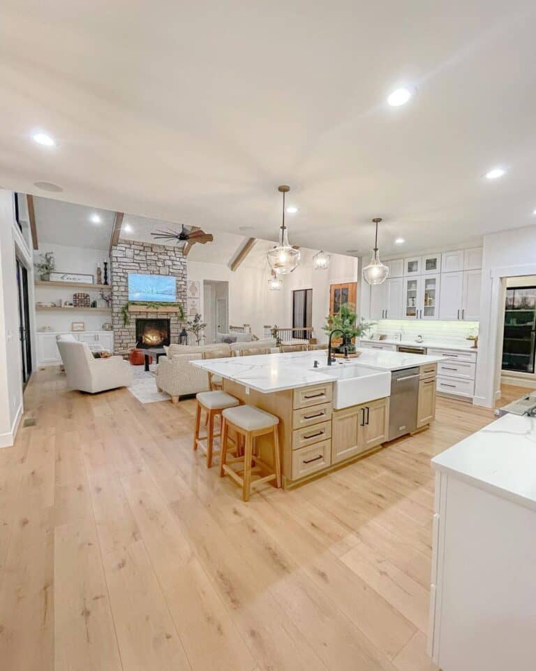 Kitchen Cabinets With Light Wood Floors Dark Wood Cabinets With Light