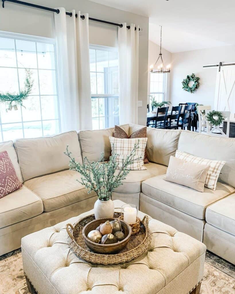 35 Ottoman Decor Ideas to Replace Your Coffee Table - Cozy Scandinavian Ottoman Ideas