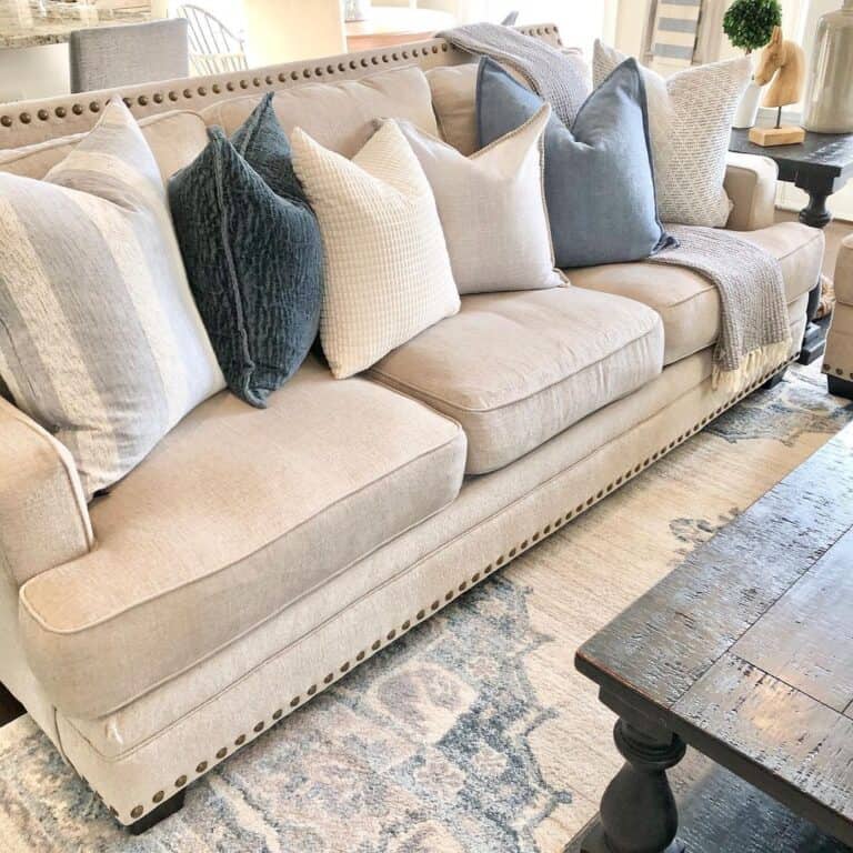off white couch pillows