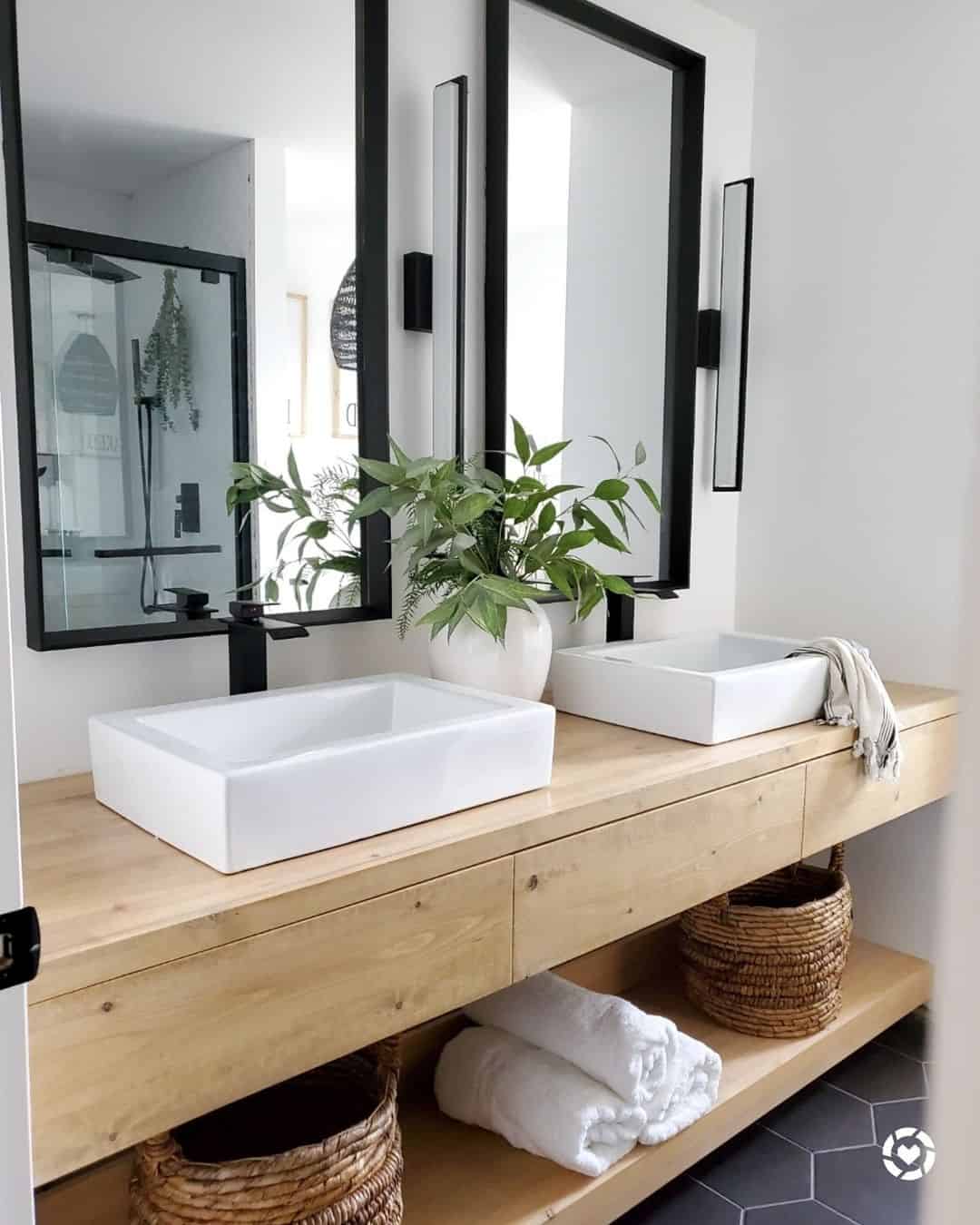 26 Natural Wood Bathroom Vanity Ideas for an Organic Look