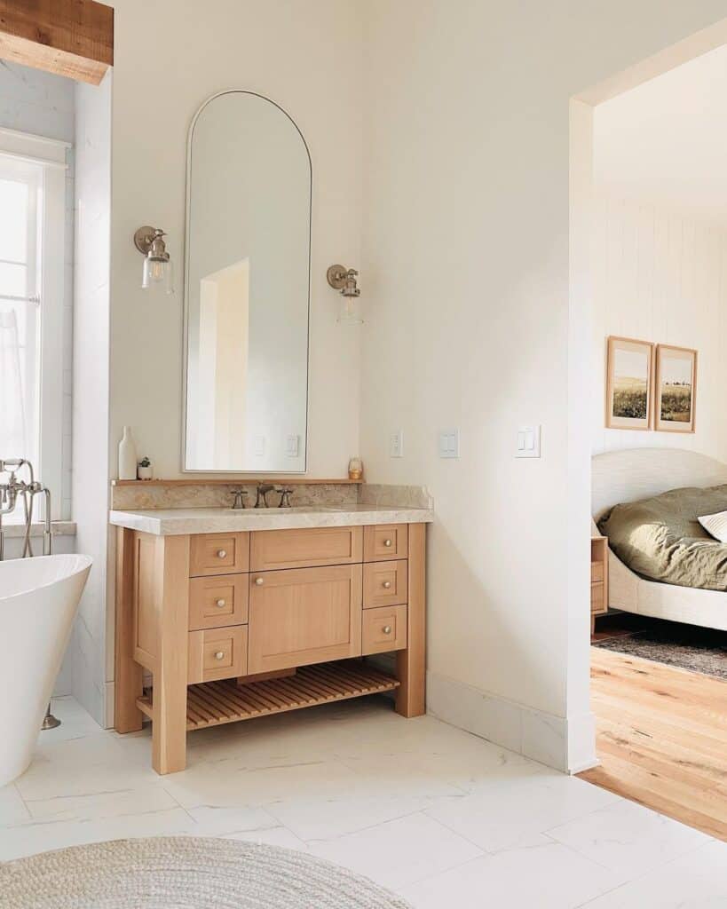26 Natural Wood Bathroom Vanity Ideas for an Organic Look