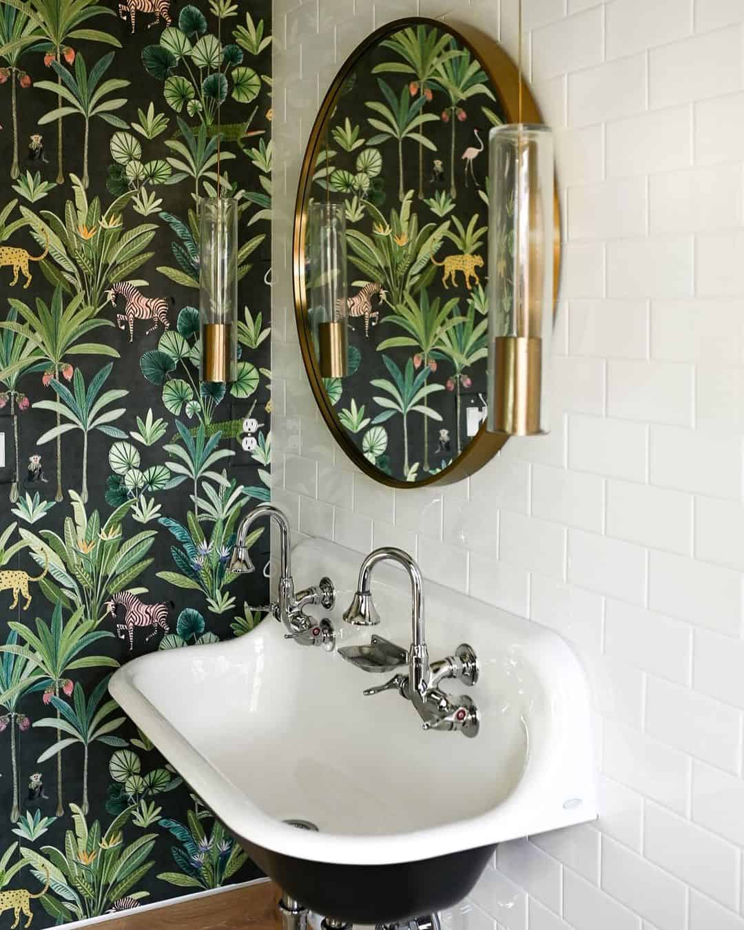 34 Fresh Powder Room Wallpaper Ideas to Transform your Space