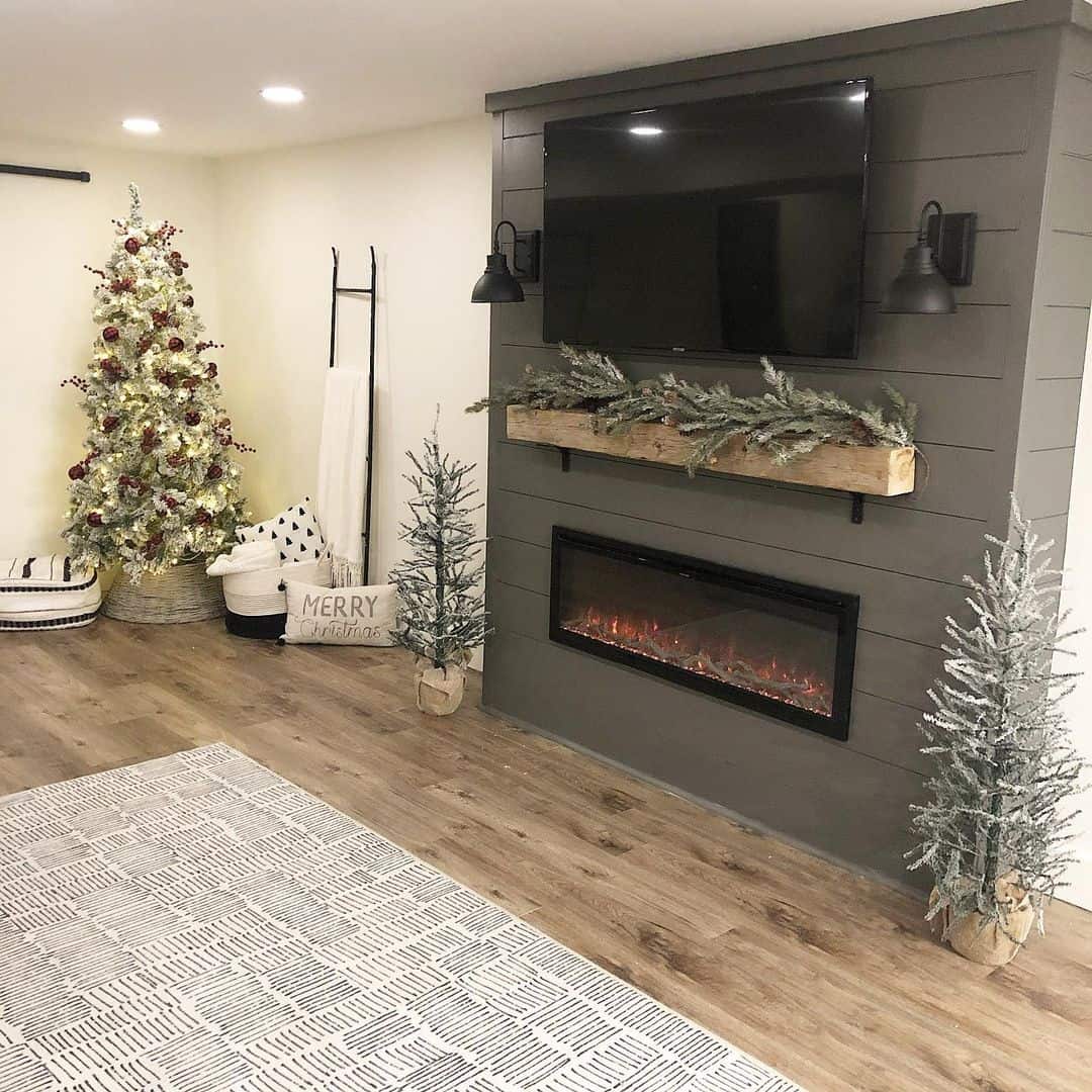15 Ways to Add Rustic Chic with a Shiplap Electric Fireplace