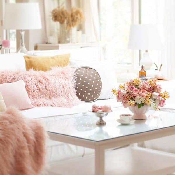 23 Pink Living Room Ideas For a Spectacular Farmhouse Home