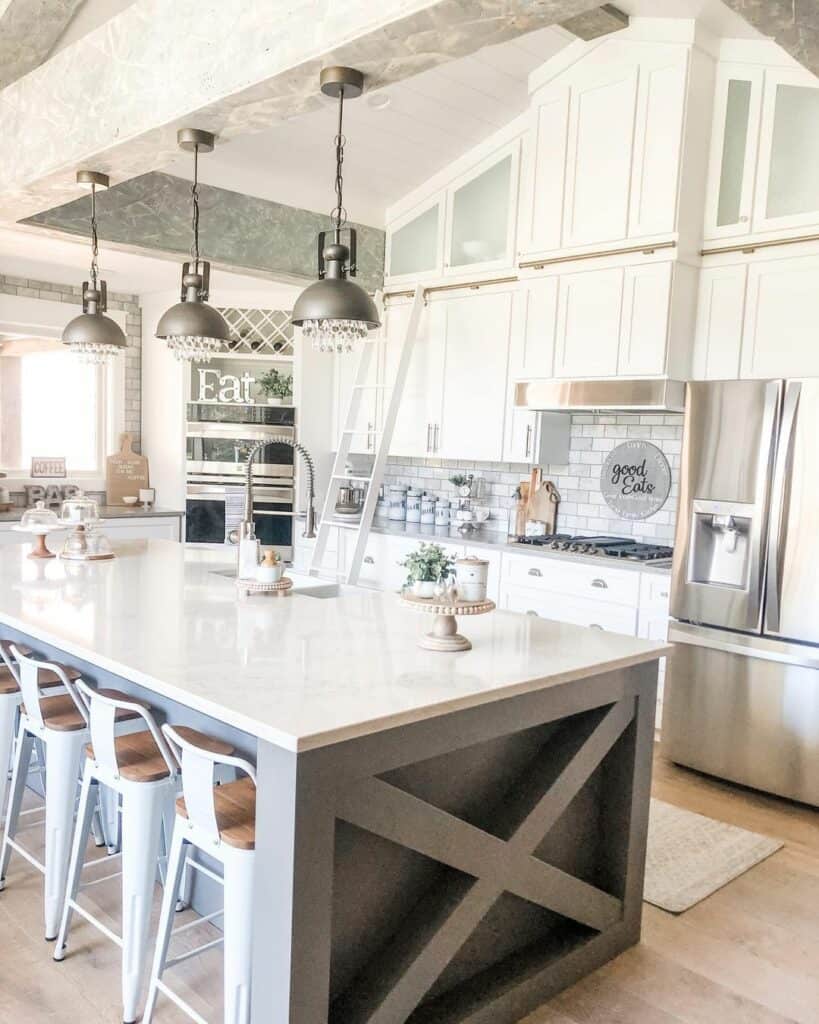 36 Charming Farmhouse Kitchen Island With Seating Options
