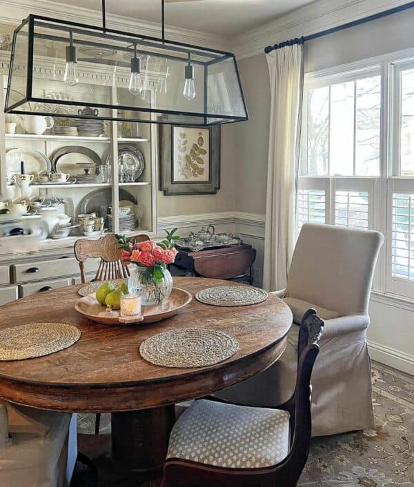 35 Admirable Ideas for Decorating a Round Dining Table