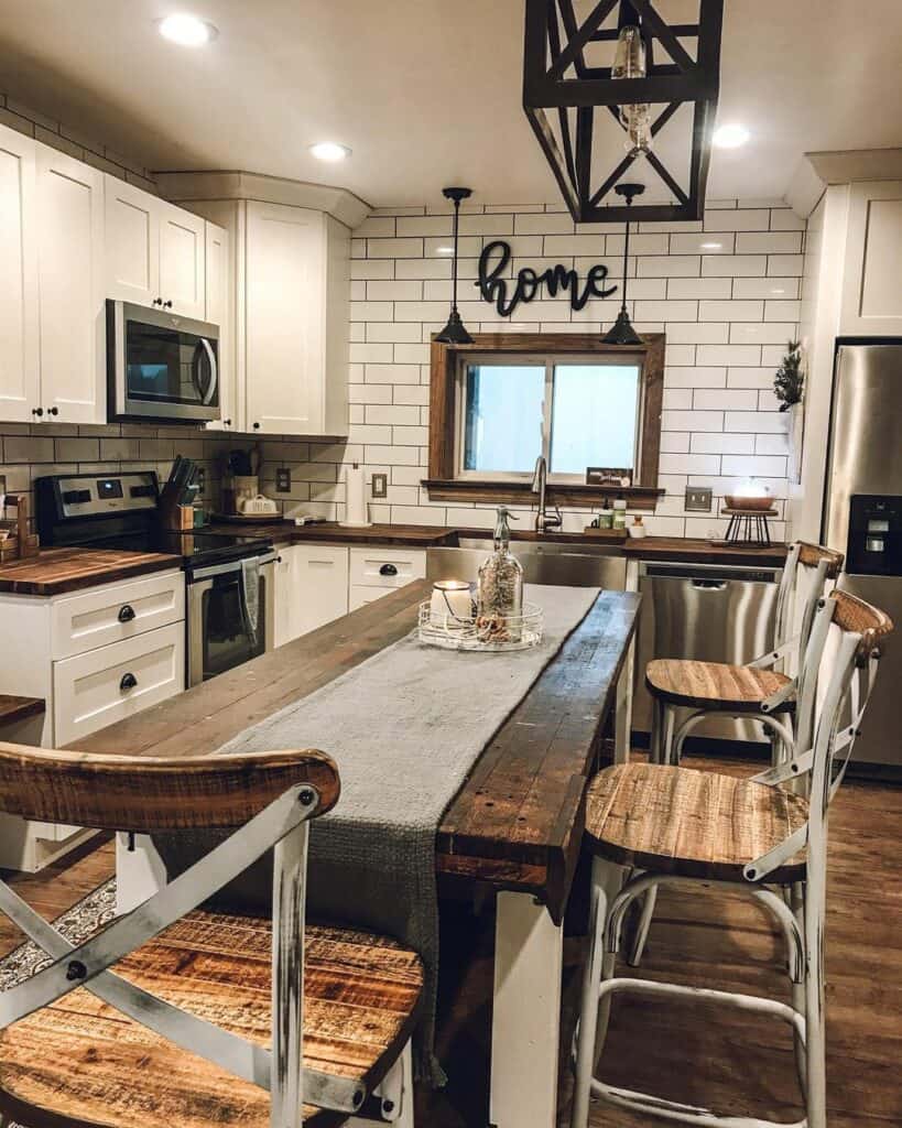 30 White Kitchens with Wood Island for the Ultimate Glow Up