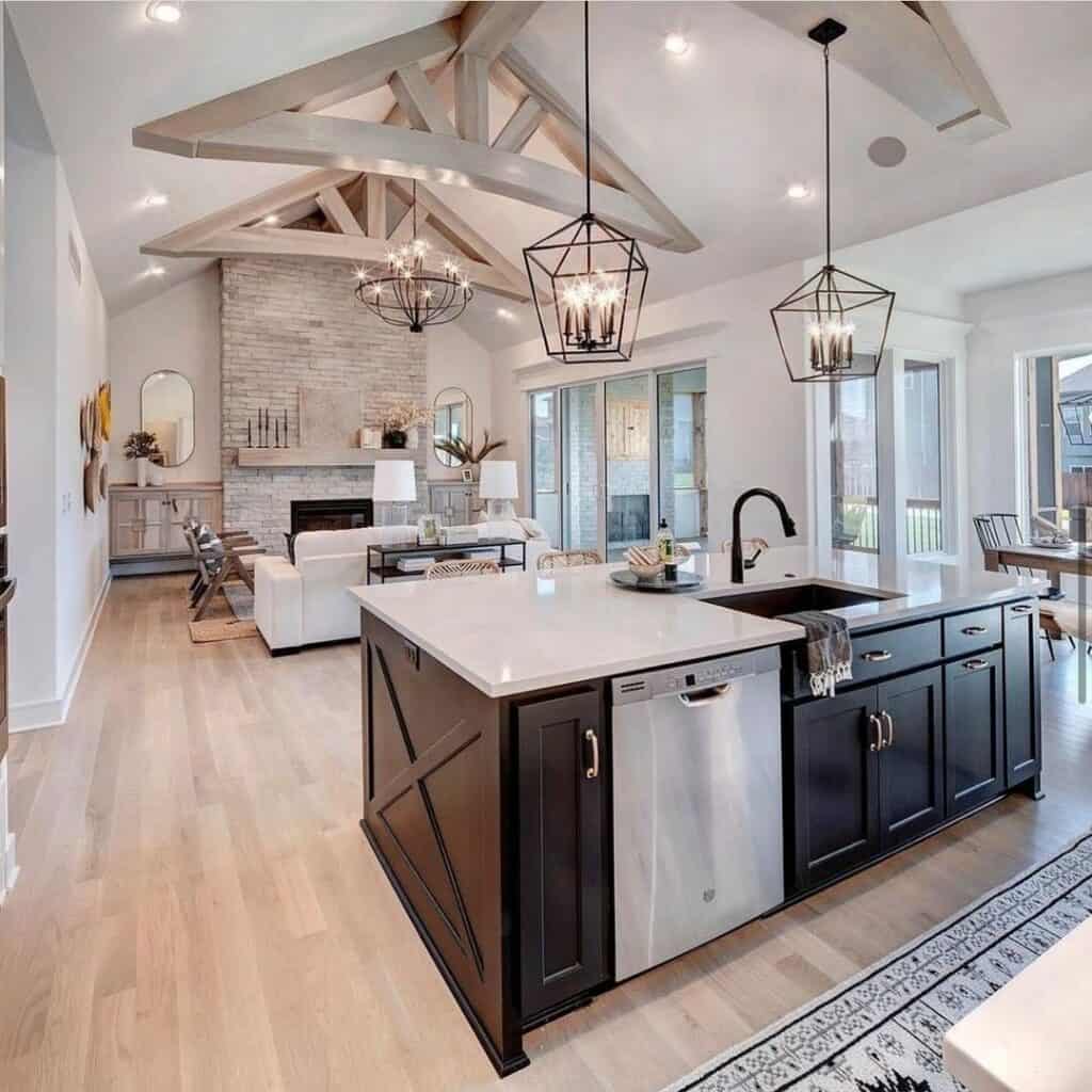 Curated visual reference: Textured Ceiling For Modern Kitchen Island Reference: 35 Ideas For A Modern Kitchen Island To Utilize Your