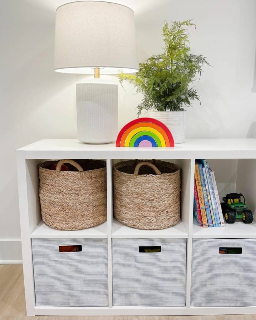 38 Charming Playroom Shelves to Help Organize Your Space