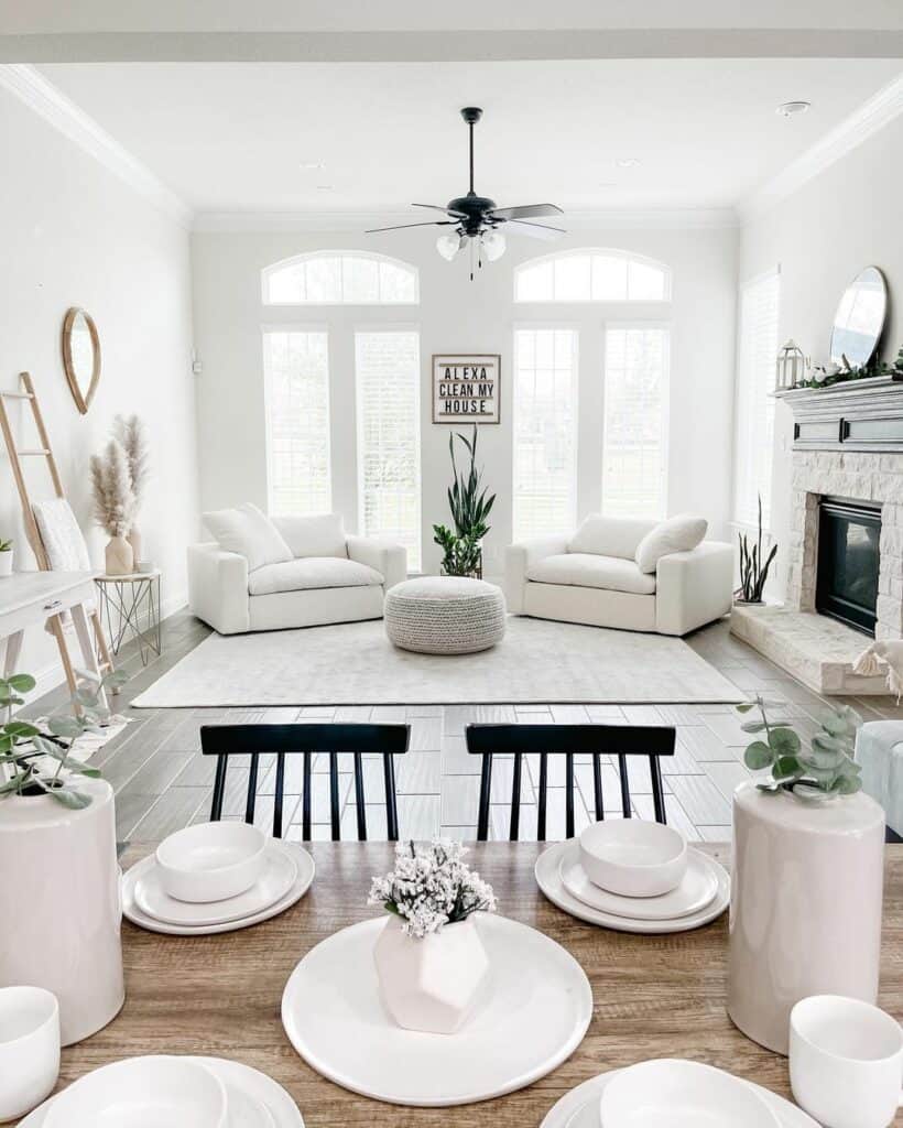 Image showcasing Ceramic Vase Set of 3, Modern Minimalist Farmhouse Style Home Decor ...