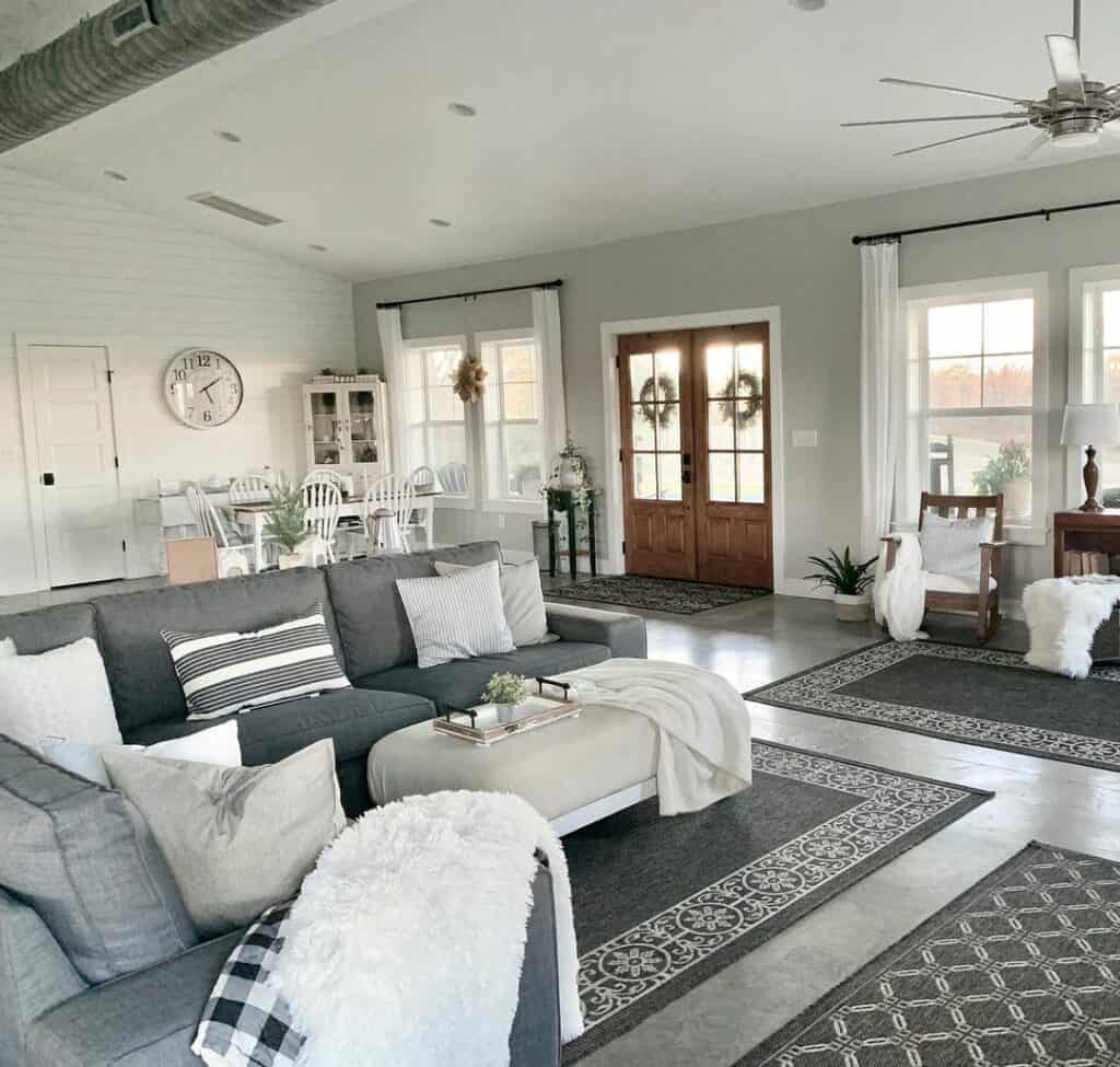 30 Calming Grey and White Living Room Styling Ideas