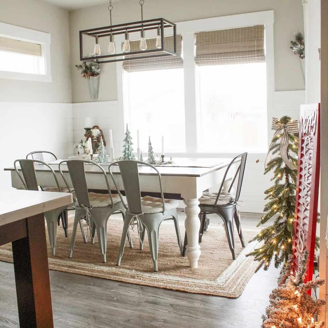 View of 29 Dining Room Rug Ideas for Added Warmth, Interest, and Style