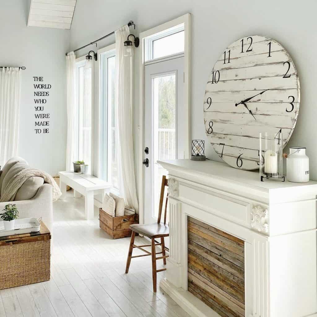 Image showcasing 28 Cozy Living Room Farmhouse Wall Decor Ideas