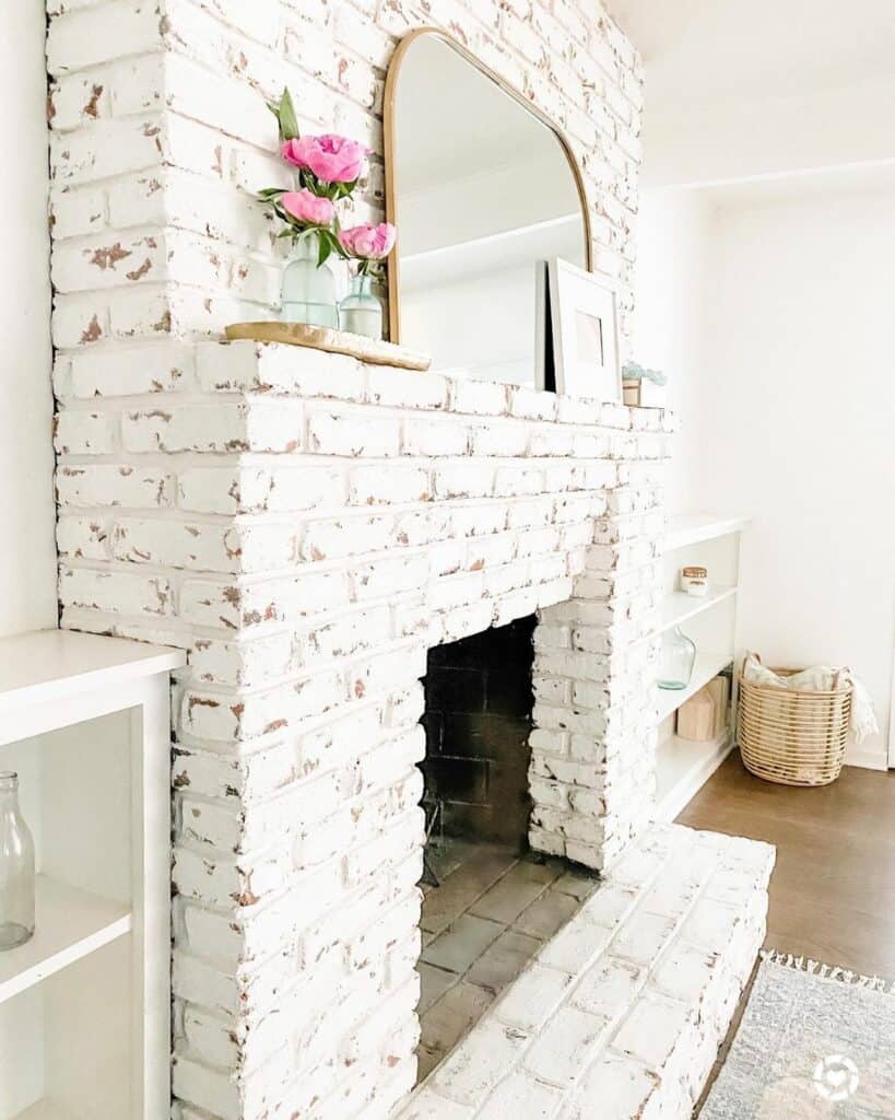 Picture Idea: 29 Painted Brick Fireplaces That Feel Classic And Cozy