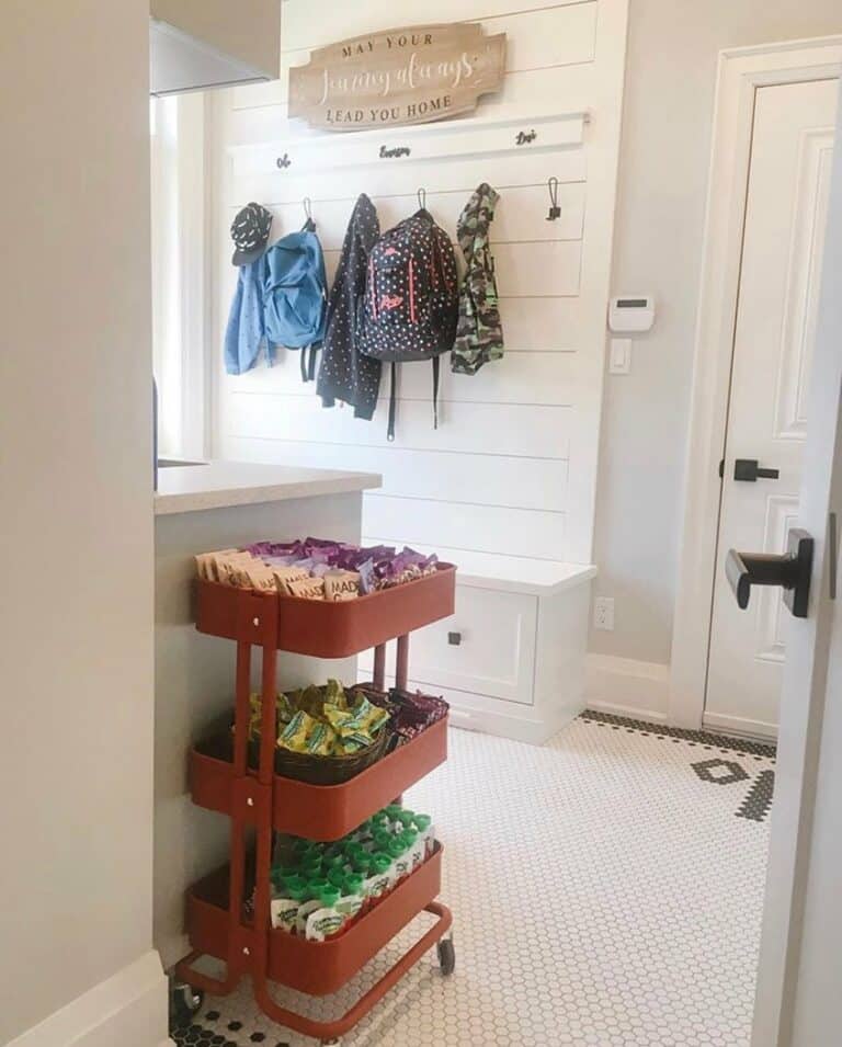 9. Organized Charm Meets Practical Functionality in This Mudroom