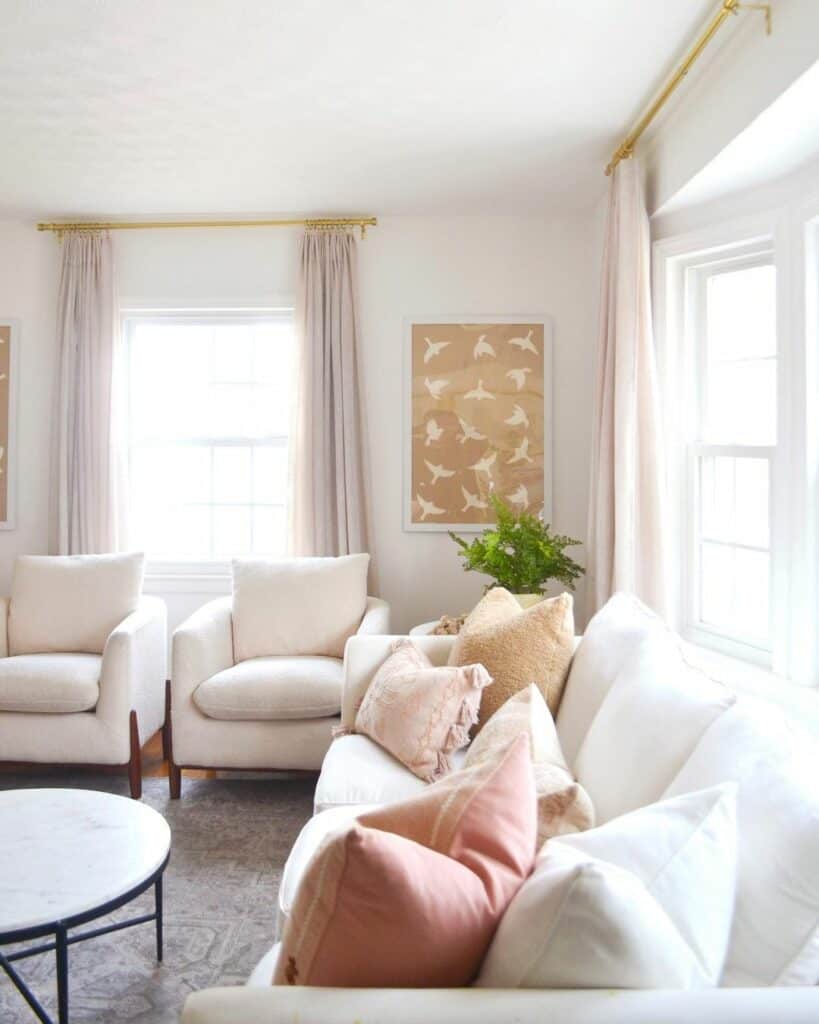 23 Pink Living Room Ideas For a Spectacular Farmhouse Home