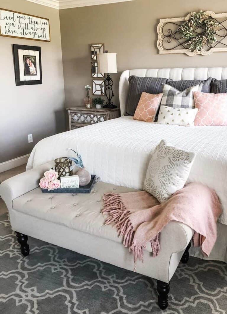 Romantic Bedroom Decor \u0026 Pretty Paint Colors - Hello Lovely, image size:768x1060