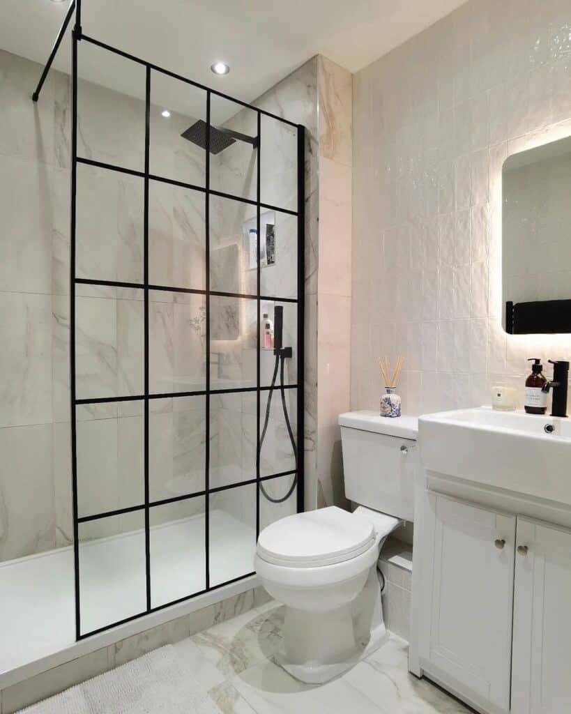 Black Small Bathroom Ideas With Shower