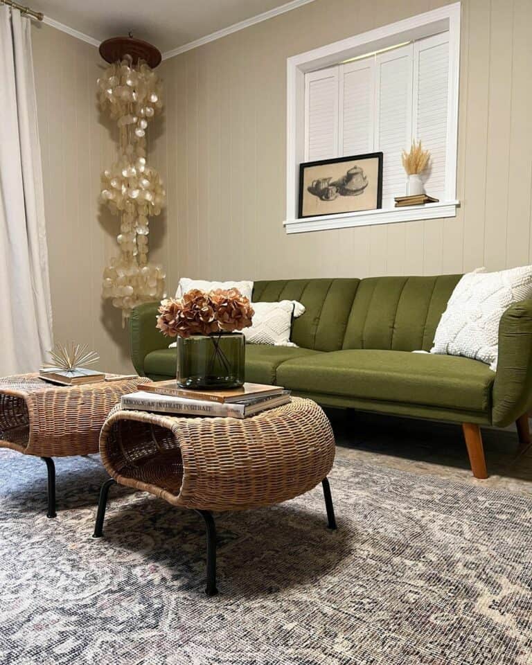 Green fashion sofa cushions